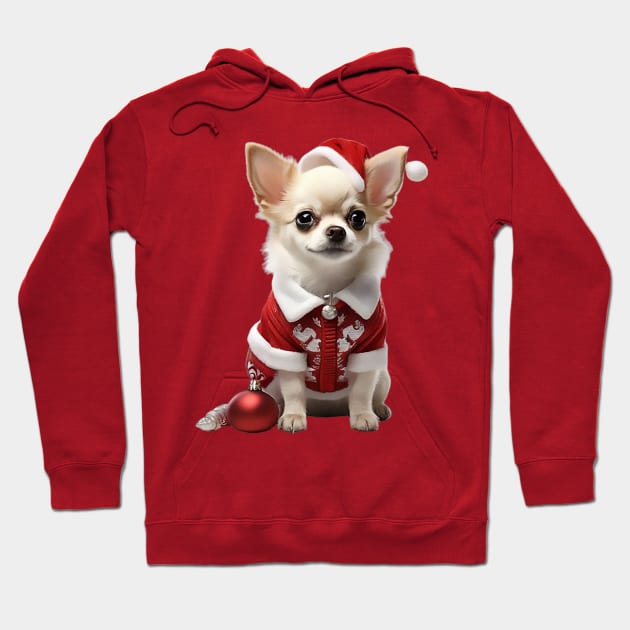 Cute Baby Chihuahua Santa Hoodie by likbatonboot